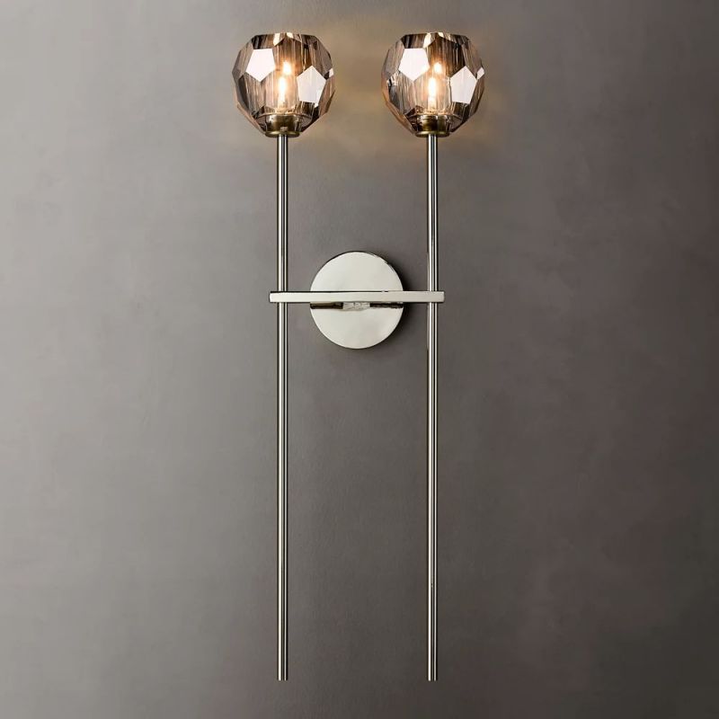 Kelly Glass Double Grand Wall Sconce-Fullstarlighting
