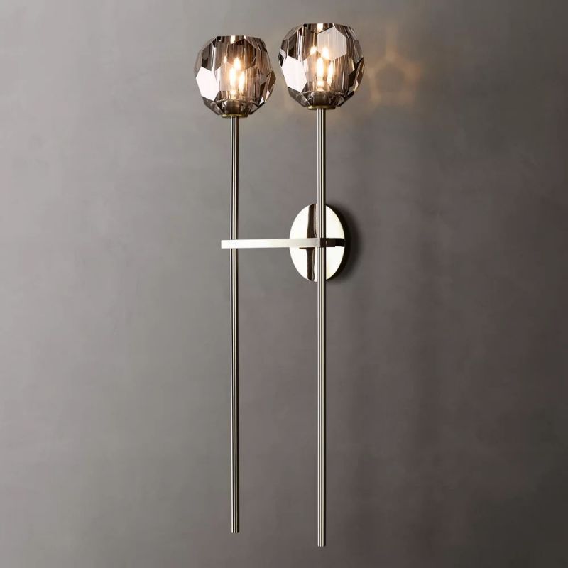Kelly Glass Double Grand Wall Sconce-Fullstarlighting