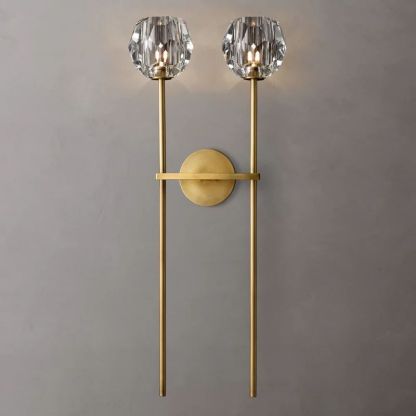Kelly Glass Double Grand Wall Sconce-Fullstarlighting