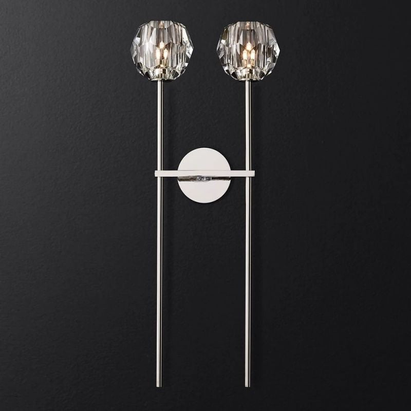 Kelly Glass Double Grand Wall Sconce-Fullstarlighting
