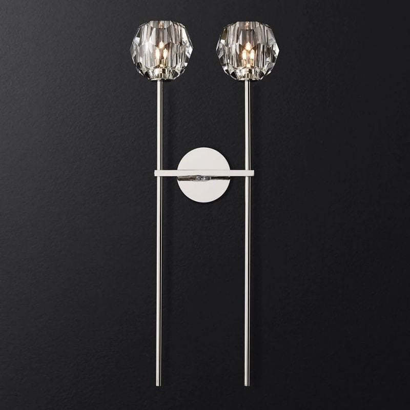 Kelly Glass Double Grand Wall Sconce-Fullstarlighting