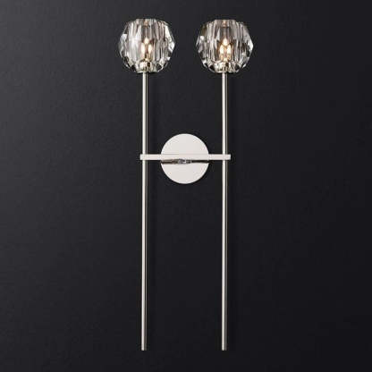 Kelly Glass Double Grand Wall Sconce-Fullstarlighting