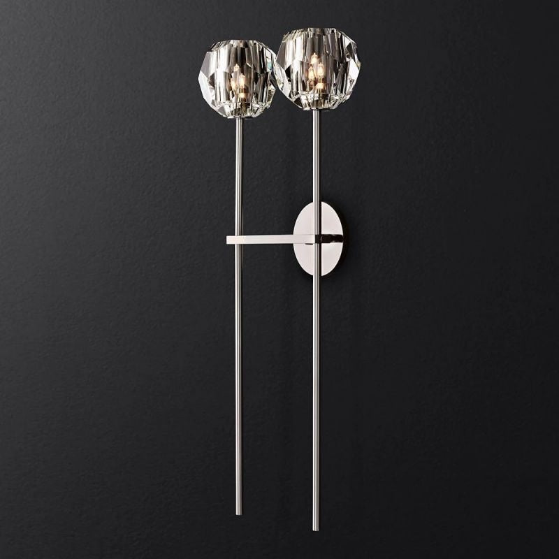 Kelly Glass Double Grand Wall Sconce-Fullstarlighting