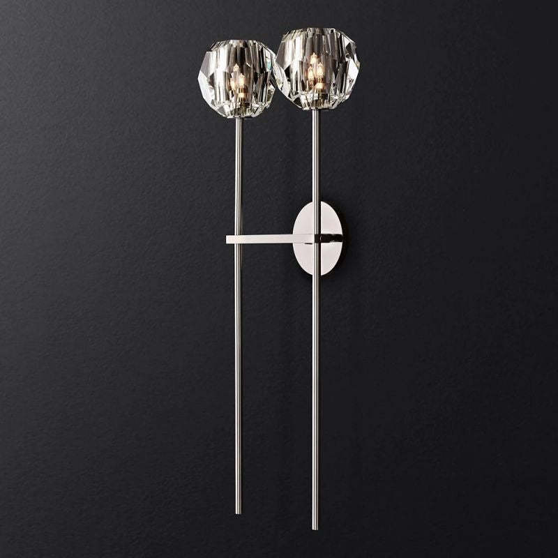 Kelly Glass Double Grand Wall Sconce,Restoration Hardware,Sconce Bedroom