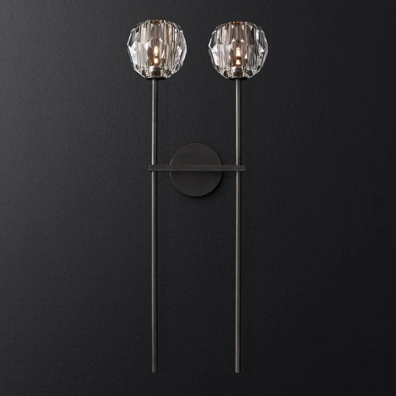 Kelly Glass Double Grand Wall Sconce-Fullstarlighting