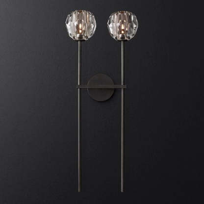 Kelly Glass Double Grand Wall Sconce-Fullstarlighting