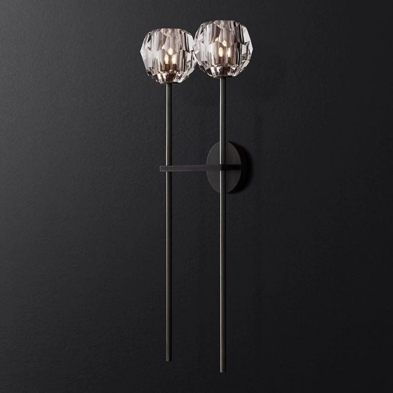 Kelly Glass Double Grand Wall Sconce-Fullstarlighting