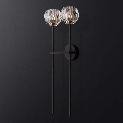 Kelly Glass Double Grand Wall Sconce-Fullstarlighting