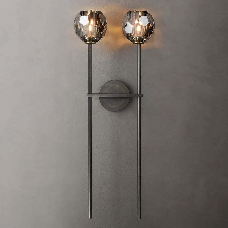 Kelly Glass Double Grand Wall Sconce-Fullstarlighting