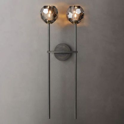 Kelly Glass Double Grand Wall Sconce-Fullstarlighting