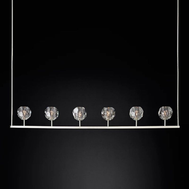 Kelly Glass Linear Chandelier 60''-Fullstarlighting