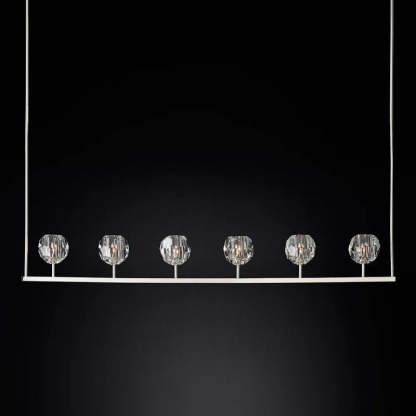 Kelly Glass Linear Chandelier 60''-Fullstarlighting