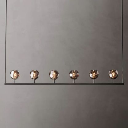 Kelly Glass Linear Chandelier 60''-Fullstarlighting