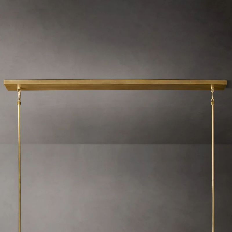 Kelly Glass Linear Chandelier 48''-Fullstarlighting