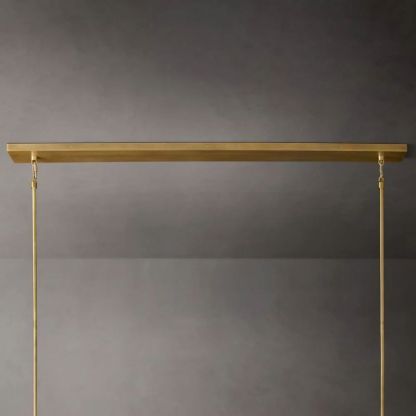 Kelly Glass Linear Chandelier 48''-Fullstarlighting