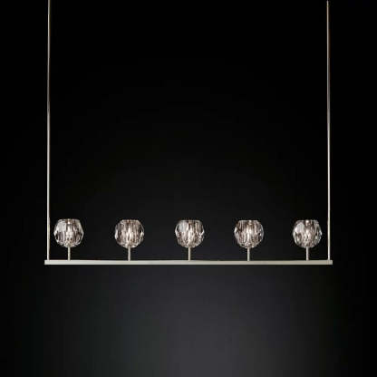 Kelly Glass Linear Chandelier 48''-Fullstarlighting