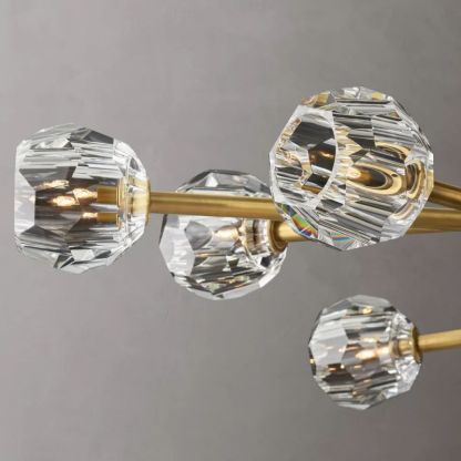 Kelly Glass Oval Chandelier 72''-Fullstarlighting