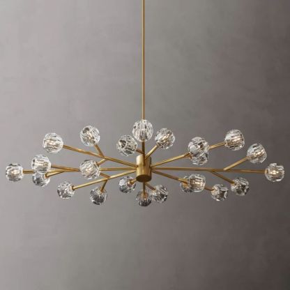 Kelly Glass Oval Chandelier 72''-Fullstarlighting
