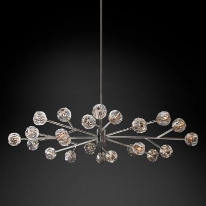 Kelly Glass Oval Chandelier 72''-Fullstarlighting