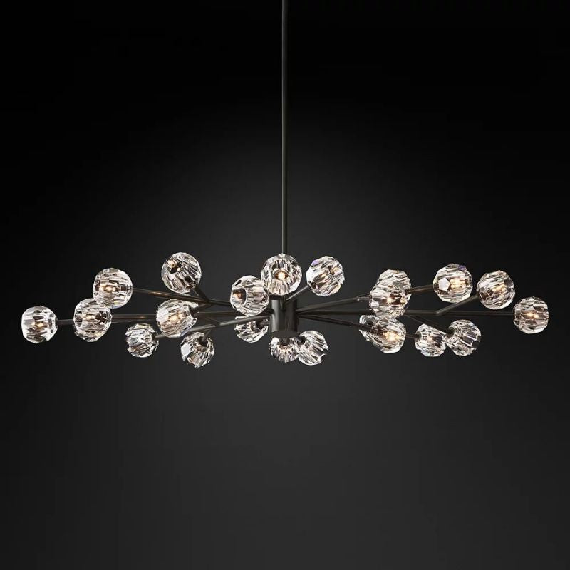 Kelly Glass Oval Chandelier 72''-Fullstarlighting
