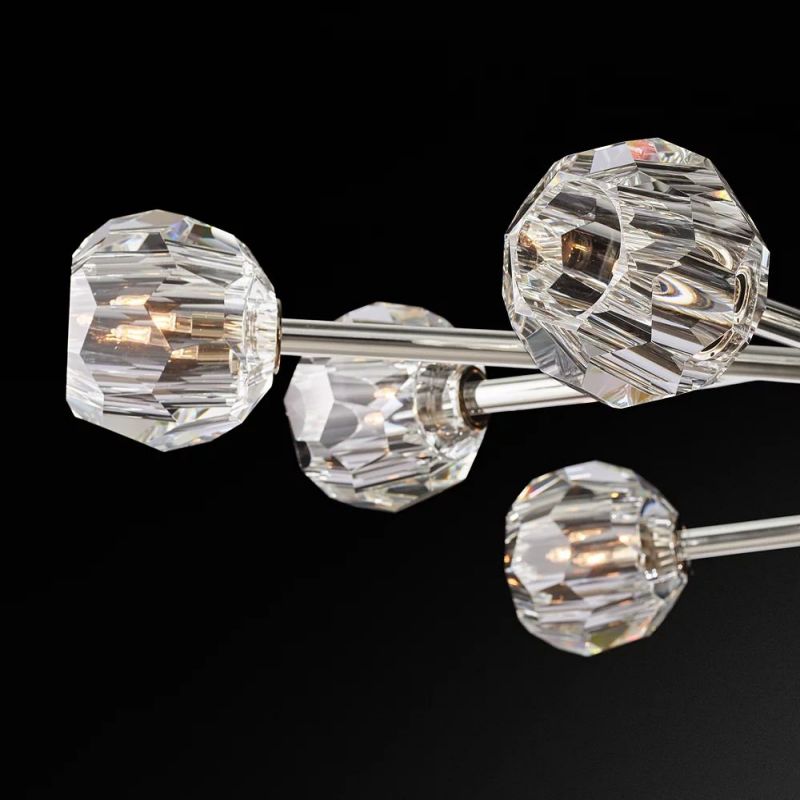 Kelly Glass Oval Chandelier 72''-Fullstarlighting