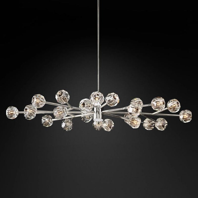 Kelly Glass Oval Chandelier 72''-Fullstarlighting