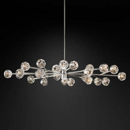Kelly Glass Oval Chandelier 72''-Fullstarlighting