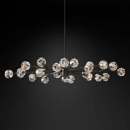 Kelly Glass Oval Chandelier 72''-Fullstarlighting