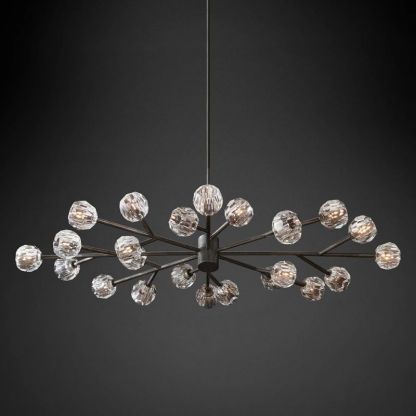 Kelly Glass Oval Chandelier 72''-Fullstarlighting