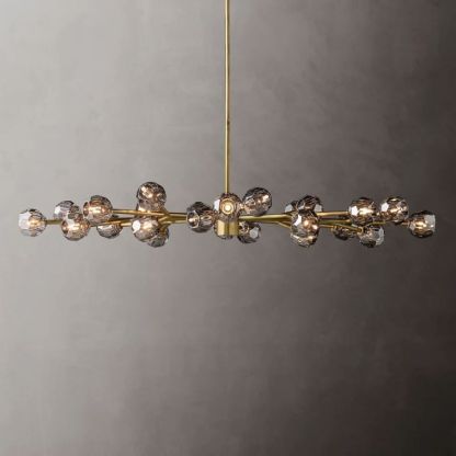 Kelly Glass Oval Chandelier 72''-Fullstarlighting
