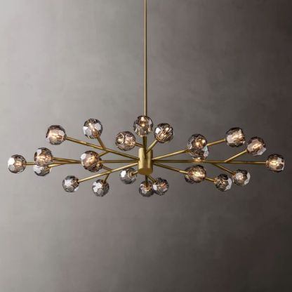 Kelly Glass Oval Chandelier 72''-Fullstarlighting