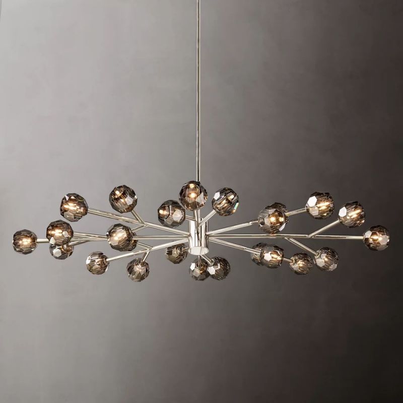 Kelly Glass Oval Chandelier 72''-Fullstarlighting