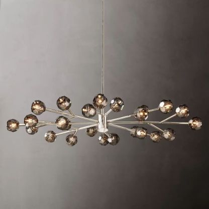 Kelly Glass Oval Chandelier 72''-Fullstarlighting
