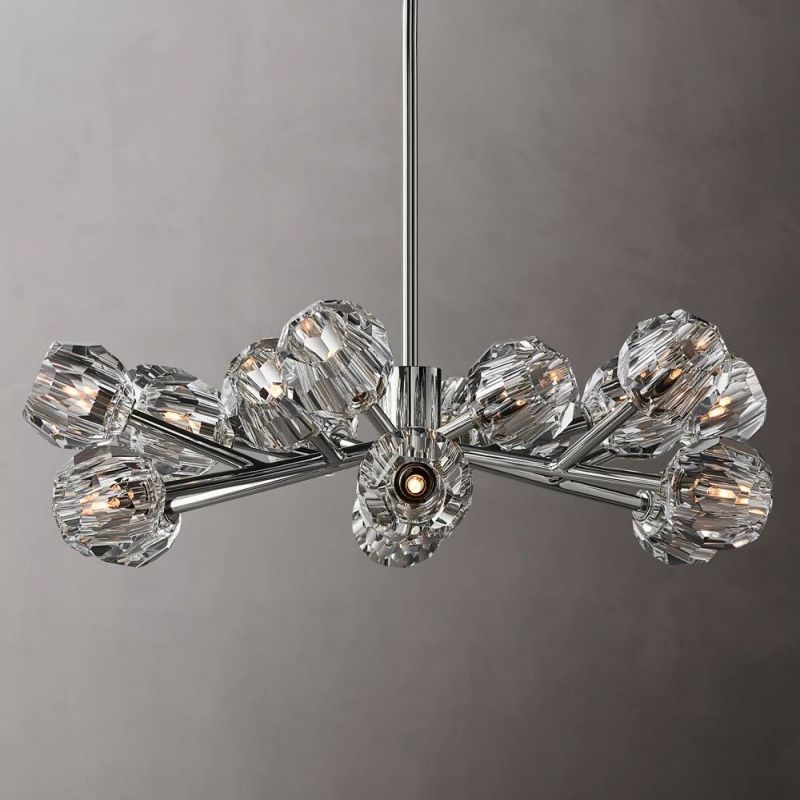 Kelly Glass Round Chandelier 36''-Fullstarlighting