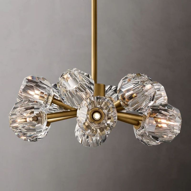 Kelly Glass Round Chandelier 24''-Fullstarlighting
