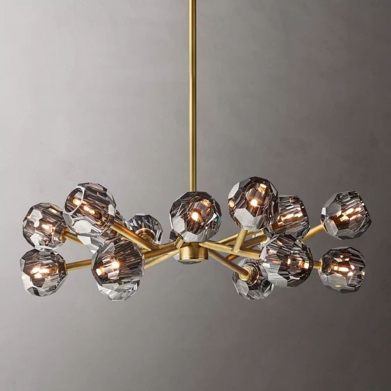 Kelly Glass Round Chandelier 36''-Fullstarlighting