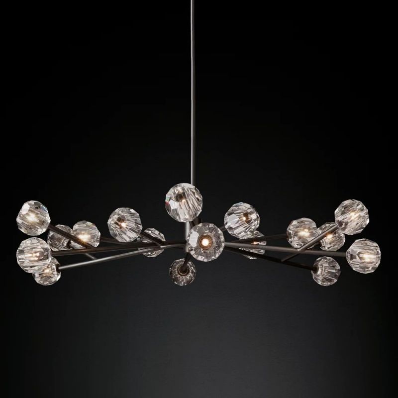 Kelly Glass Round Chandelier 60''