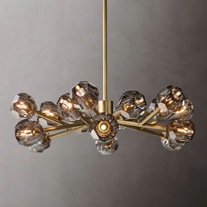 Kelly Glass Round Chandelier 36''