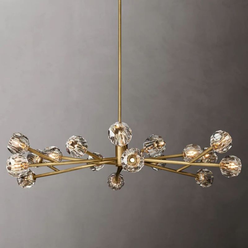 Kelly Glass Round Chandelier 60''-Fullstarlighting