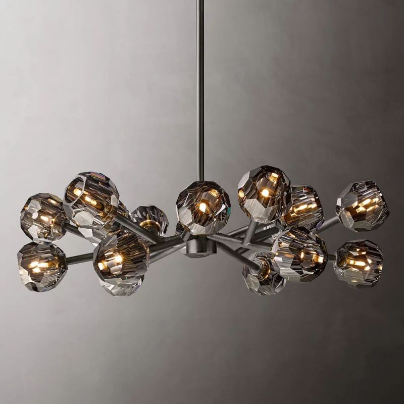 Kelly Glass Round Chandelier 36''-Fullstarlighting