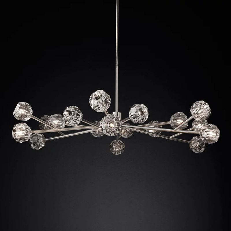 Kelly Glass Round Chandelier 60''
