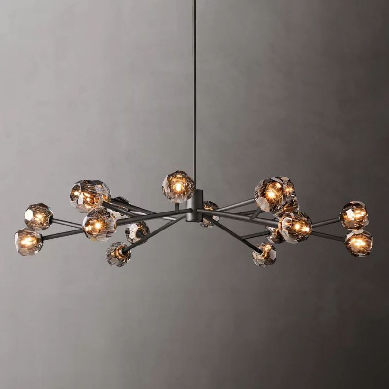 Kelly Glass Round Chandelier 60''