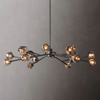 Kelly Glass Round Chandelier 60''-Fullstarlighting