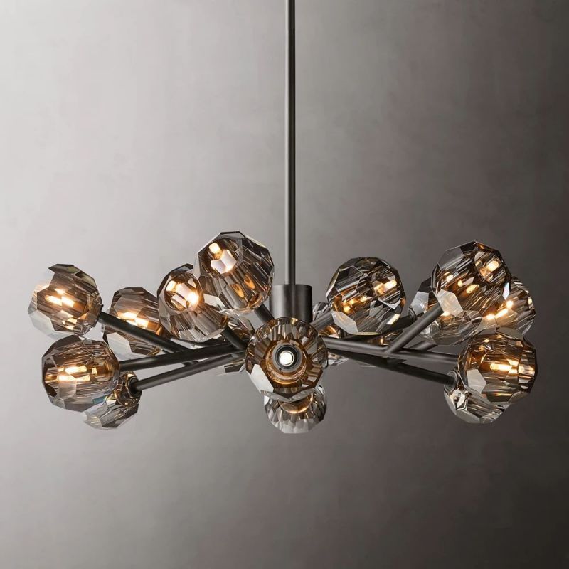 Kelly Glass Round Chandelier 36''