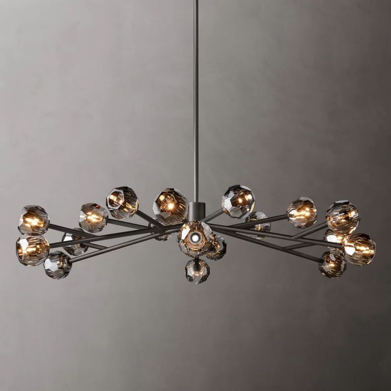Kelly Glass Round Chandelier 60''