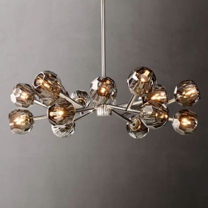 Kelly Glass Round Chandelier 36''-Fullstarlighting