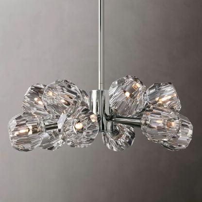 Kelly Glass Round Chandelier 24''-Fullstarlighting