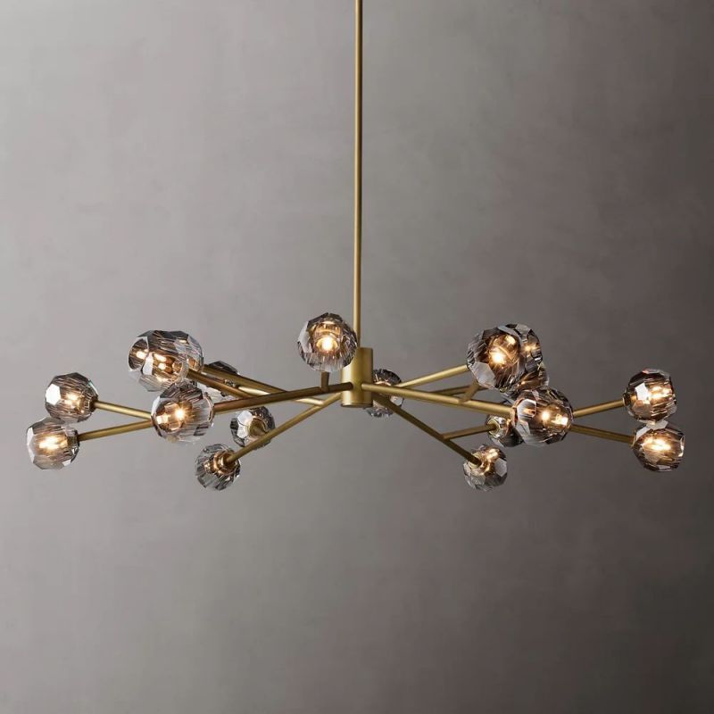 Kelly Glass Round Chandelier 60''