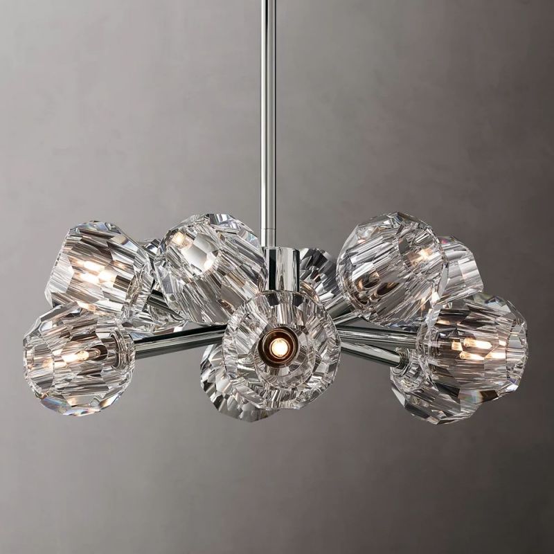 Kelly Glass Round Chandelier 24''-Fullstarlighting