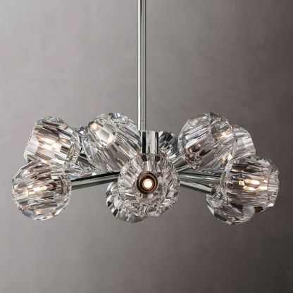 Kelly Glass Round Chandelier 24''-Fullstarlighting